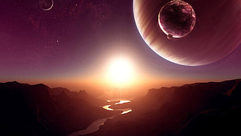 Landscape, Planets HD wallpaper