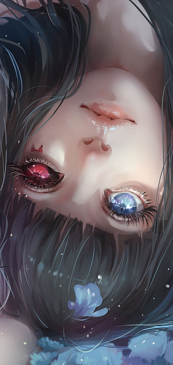 Heterochromia Sisters — Nashiro & Kurona | Tokyo Ghoul, heterochromia, blue eyes, red eyes, black hair, white hair, Anime, Tokyo Ghoul HD phone wallpaper