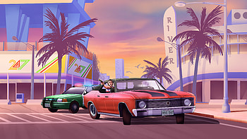 Gta 6 Car Chase Miami, gta-6, gta-vi, gta, rockstar, games, xbox-games, ps5-games, pc-games, 2026-games, video-games, artstation HD wallpaper