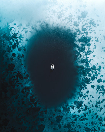 Nature, Water, View From Above, Ocean, Boat, Depth HD phone wallpaper
