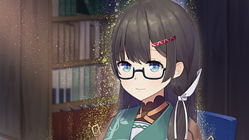 Blue Eyes Black Hair Anime Girl With Specs Anime Girl HD wallpaper