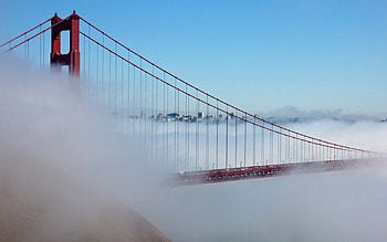 Cities, Fog, Bridge, California, San Francisco HD wallpaper