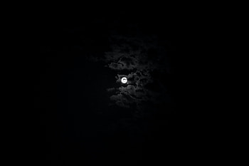 Black And White, Sky, Night, Clouds, Moon, Black-And-White HD wallpaper