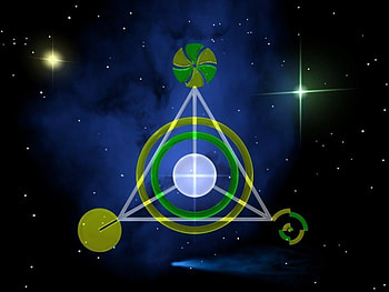 Triangle, space, abstract HD wallpaper
