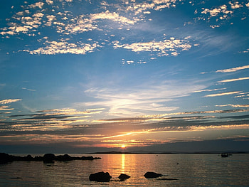 Landscape, Sky, Sea, Clouds, Dawn HD wallpaper