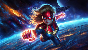 Captain Marvel Believe, captain-marvel, superheroes, artwork, digital-art, ai, deviantart HD wallpaper