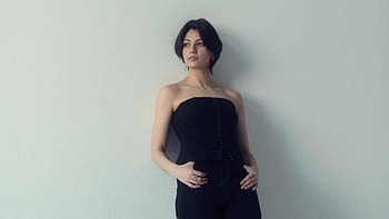 Black Dress Short Hair Girl, girls, model, girl, black-dress HD wallpaper