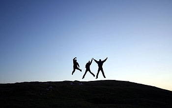 People, Dark, Silhouette, Shadow, Bounce, Jump, Elevation HD wallpaper