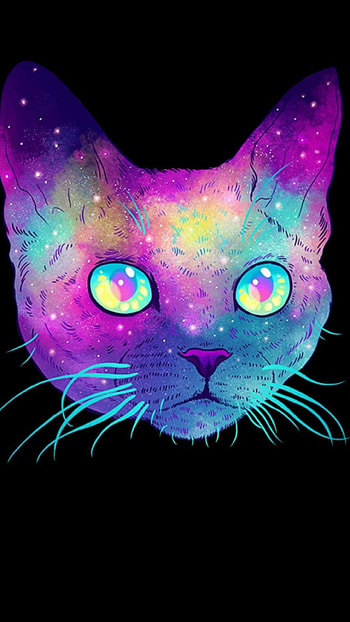 Galaxy Cat, Cosmic wonderland, Feline magic, Whimsical art HD phone wallpaper
