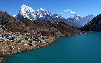 Nature, Water, Mountains, Coast, Buildings, Built, Settlement, Hamlet HD wallpaper