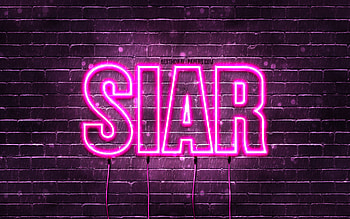 Siar, , with names, female names, Siar name, purple neon lights, Siar Birtay, Happy Birtay Siar, popular italian female names, with Siar name HD wallpaper