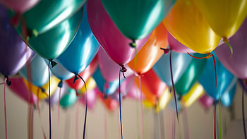 Balloons, Birtay Party HD wallpaper