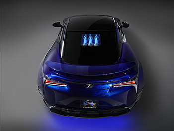 Lexus Black Panther Lc 500 Rear, lexus-lc-500, lexus, 2017-cars, black-panther HD wallpaper