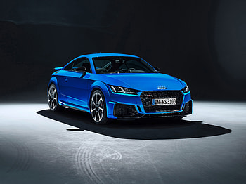 Audi TT-RS Coupe, blue, sports car HD wallpaper