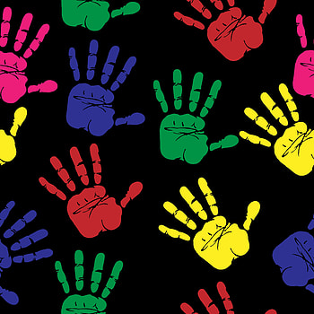 Art, Multicolored, Motley, Texture, Textures, Hands, Prints HD phone wallpaper