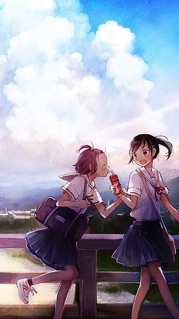 Anime Best Friends, School Friends HD phone wallpaper