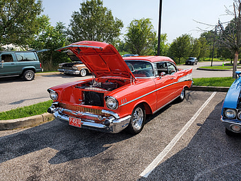 nice car, cool, old, classic, red HD wallpaper