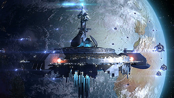 Alien mothership, Space Stations HD wallpaper