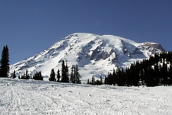 Mountain Snow, winter, snow, trees, sky, nature, mountain HD wallpaper