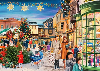 Magic of Christmas, shopping, chestnut, toys, Christmas, decorations, trees HD wallpaper