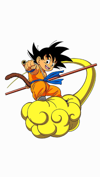 dragonball goku cloud fly anime art illust white 7 plus HD phone wallpaper