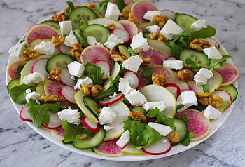 Radish feta cucumber salad, It's not complicated recipes, Food HD wallpaper