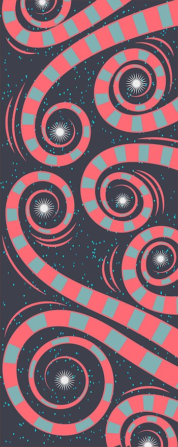 Spirals, abstraction, digital art HD phone wallpaper