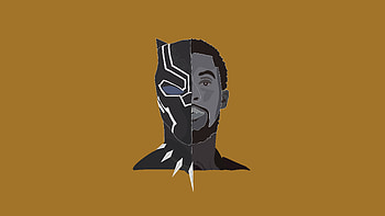 Black panther, minimal, 2018 movie, fan art HD wallpaper