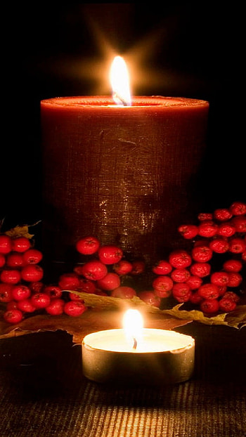 Candle, Sparkling Candles HD phone wallpaper