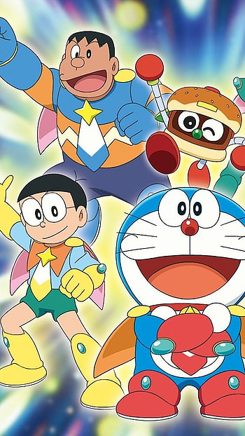 Nobita Doraemon, Friends, fun HD phone wallpaper