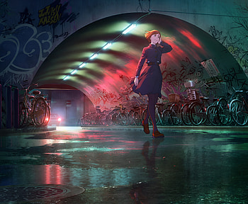 Nobara Kugisaki — Neon Alley (Jujutsu Kaisen Quad ), Anime HD wallpaper