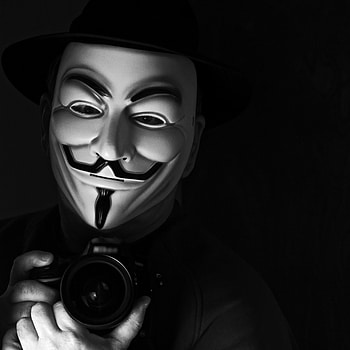 Miscellanea, Miscellaneous, Bw, Chb, Mask, grapher, Anonymous, Camera HD phone wallpaper