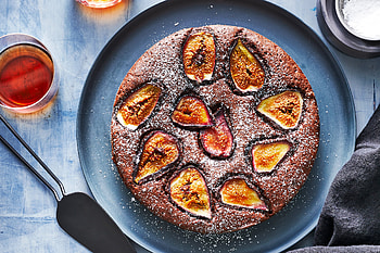 Decadent chocolate cake, Sweet fig addition, Food & Wine recipe, Indulgent treat HD wallpaper
