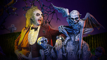 Beetlejuice movie, Iconic backdrops, Quirky universe, Surreal humor HD wallpaper