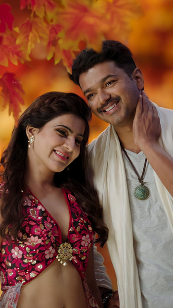 Vijay, samantha akkineni, tamil actress HD phone wallpaper