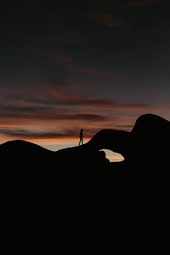 Twilight, Rocks, Dark, Silhouette, Dusk, Evening HD phone wallpaper