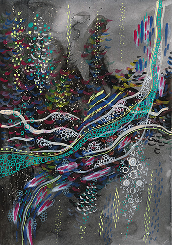 Abstract, Patterns, Multicolored, Motley, Lines, Stains, Spots, Watercolor HD phone wallpaper