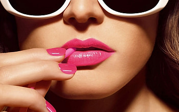 Woman with alluring lipstick, Soft and feminine pink, Elegant and stylish, Subtle yet captivating HD wallpaper