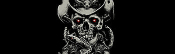 Preview skull, fear, hat, guns, snake, background HD wallpaper