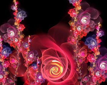 Red Rose, flowers, roses, 3d HD wallpaper