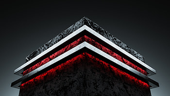 Cube, lights, architecture, modern, dark HD wallpaper