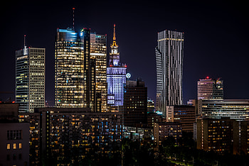 City at Night, buildings, night, city, lights HD wallpaper