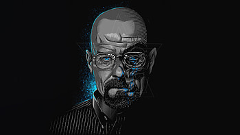 Walter White Dark Minimalism , breaking-bad, tv-shows, heisenberg, walter-white, artist, minimalism, behance, dark HD wallpaper