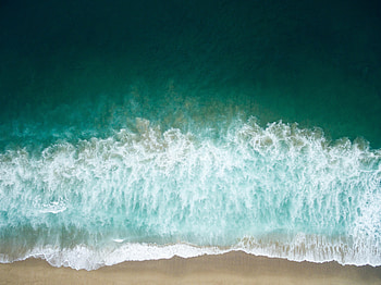 Nature, Waves, View From Above, Foam HD wallpaper