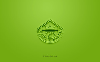 Seattle Storm, creative 3D logo, green background, American basketball club, WNBA, Washington, USA, 3d art, basketball, Seattle Storm 3d logo HD wallpaper