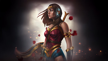 Wonder Woman Goddess In Battle, wonder-woman, superheroes, artwork, art, digital-art, deviantart HD wallpaper