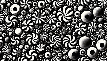 Peppermint Swirls, Peppermint, spiral, pattern, monochrome, Abstract HD wallpaper