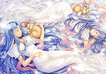 Sleeping Beauties, sublime, cute, sleeping, long hair, dress, beauty, nice, lady, maiden, laying, angelic, lay, female, sleep, sweet, divine, gorgeous, blue hair, girl, beautiful, kawaii, anime girl, elegant, lying, anime, pretty, gown, lovely HD wallpaper
