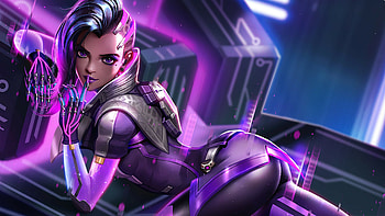 Sombra, Overwatch HD wallpaper