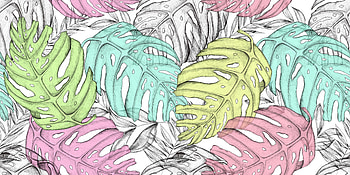 Art, Leaves, Texture, Textures, Monstera HD wallpaper